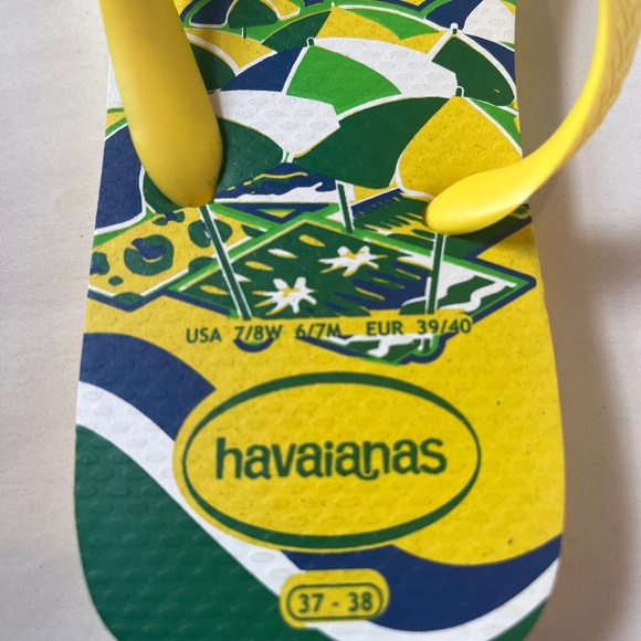 Havaianas Rio De Janeiro BrazilCopacabana Ipanema Beach Flip Flops Slides 7-8 - Picture 2 of 6
